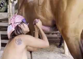 Very kinky, very real sex with a hung stallion